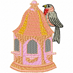 Bird Houses Embroidery Design 12 Bird Houses Embroidery Design 12
